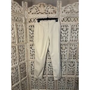 Pendelton Petites Women’s Tan Flat Front Preppy Boyfriend Slacks Khaki Size 4P